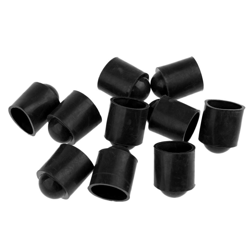 Pack of 10 Pool Cue Tip Protector with Billiard Table Brush Cleaner