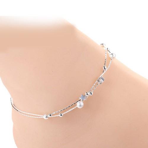 Lắc chân bi sao 2 tầng mạ bạc BH403