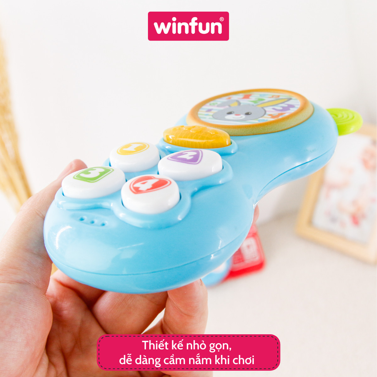 Điện thoại phát nhạc vui nhộn Winfun 0638 - đồ chơi âm nhạc phát triển trí tưởng tượng cho bé từ 3 tháng tuổi