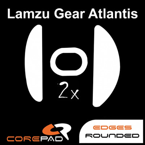 Feet chuột PTFE Corepad Skatez Lamzu Atlantis Superlight Wireless - 2 Bộ - Hàng Chính Hãng