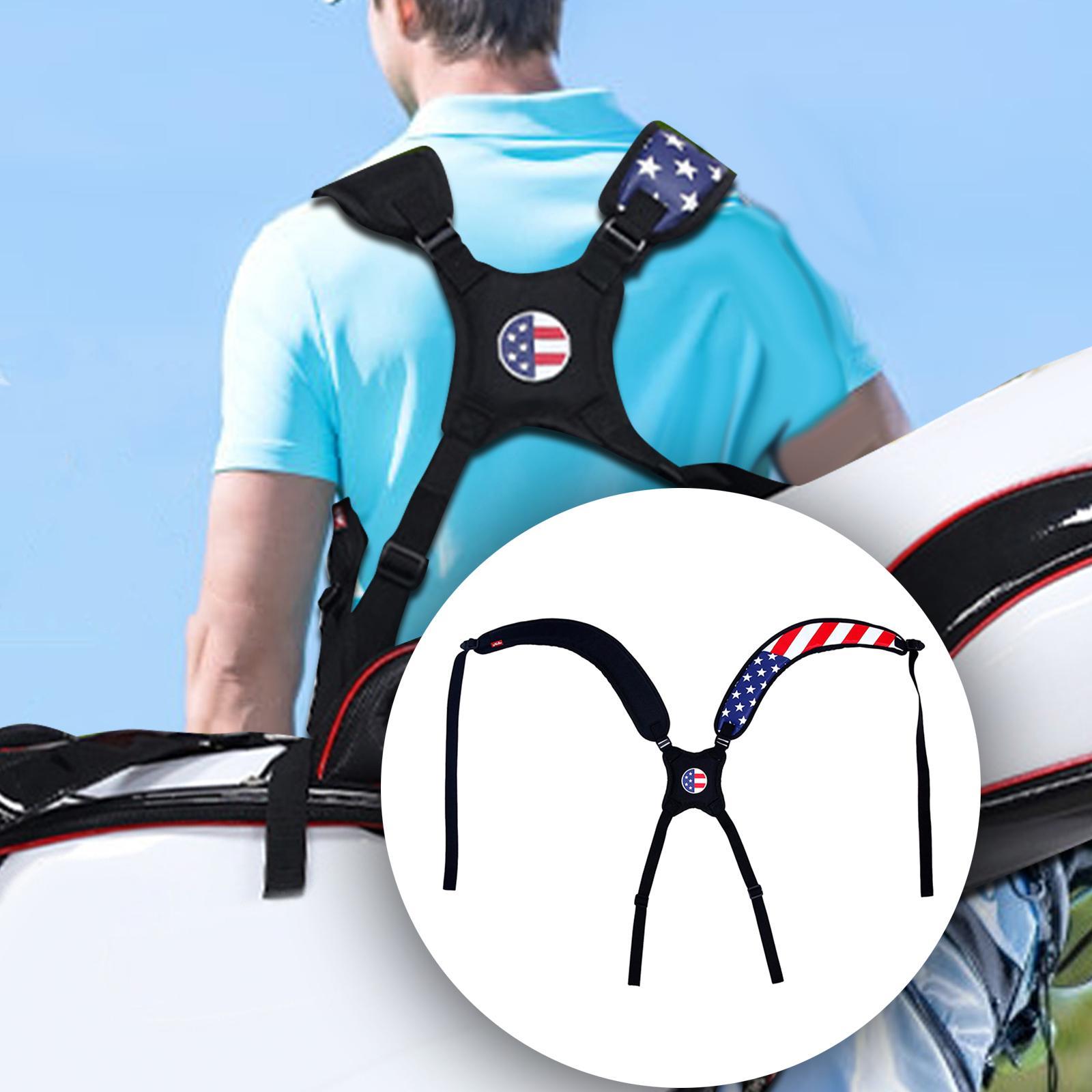 Golf Bag Strap Replacement Comfort Double Shoulder Adjustable Strap Padded Golf Carrying Bag Strap