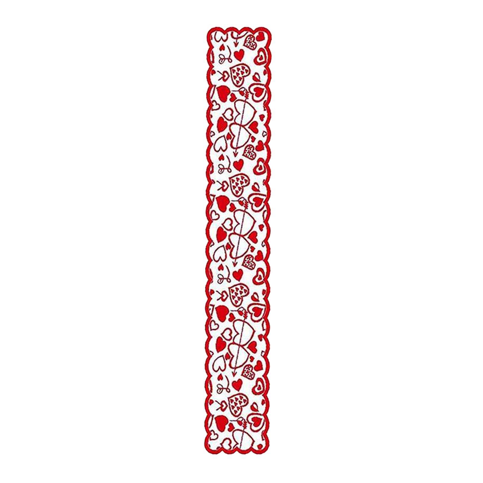 Love Table Runner Red  Decoration Table Placemat