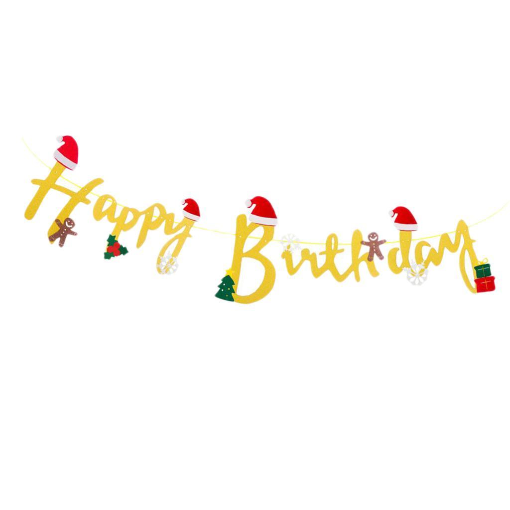 Bunting Banner Garland Decoration Supplies Happy Anniversary, Golden