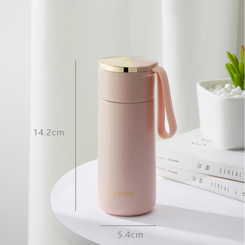 Mini Hồng 180Ml Di Động Bình Giữ Nhiệt Trẻ Em Cách Nhiệt Cup 304 Thép Không Gỉ Tumbler Du Lịch Cốc Cà Phê Termo Acero Inoxidable