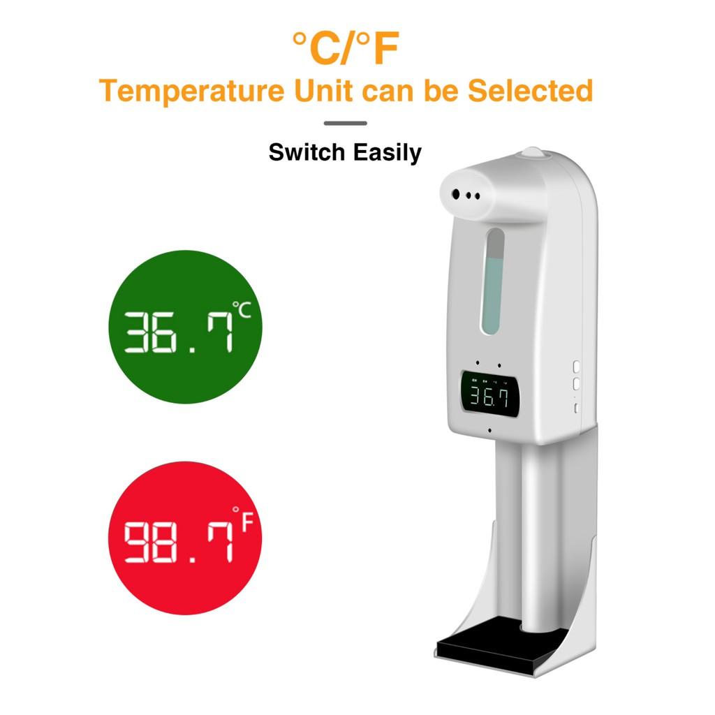 Máy Đo Thân Nhiệt Kiêm Xịt Khuẩn Rửa Tay K10 Pro có tặng kèm chân đứng - hàng cao cấp
