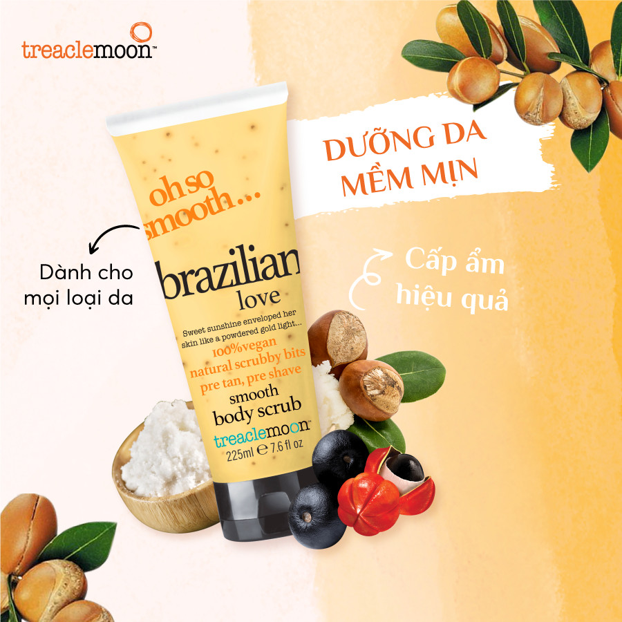 Tẩy da chết toàn thân Treaclemoon Brazilian Love hương quả nhiệt đới 225ML