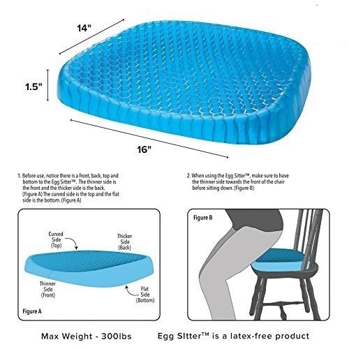 Đệm lót ghế ngồi văn phòng, ô tô xe hơi, xe máy dạng gel 3D silicon chống đau mỏi ê mông - Nệm ngồi mùa hè 2 mặt cực mát, thông thoáng chống nóng bí