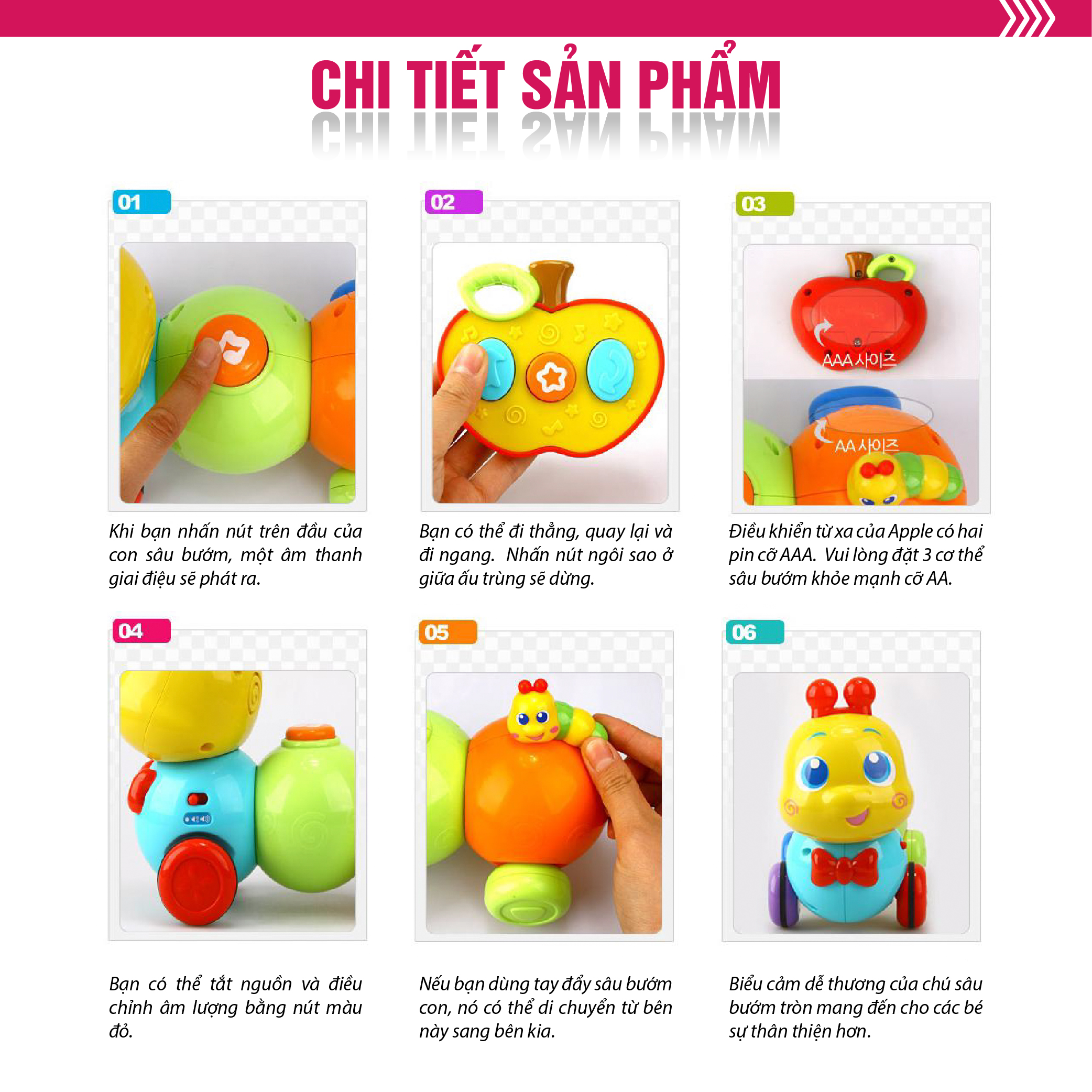 Xe ô tô đồ chơi điều khiển từ xa cho bé hình chú sâu  WINFUN 1140 phát nhạc kích thích các giác quan phát triển - tặng set đồ chơi tắm 2 món