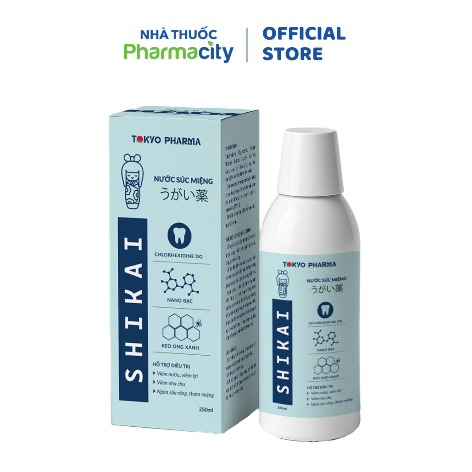 Nước súc miệng Shikai hỗ trợ nha chu &amp; viêm nướu (250ml)