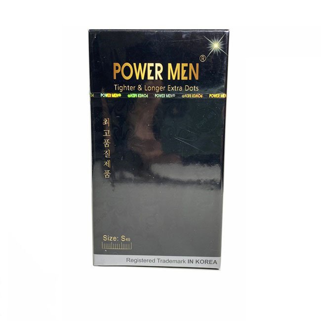 Bao Cao Su 49mm Kéo Dài Thời Gian Quan Hệ Power Men Tighter Longer Extra Dots (H12) - Gai Nhỏ Li Ti - Che Tên Sản Phẩm 