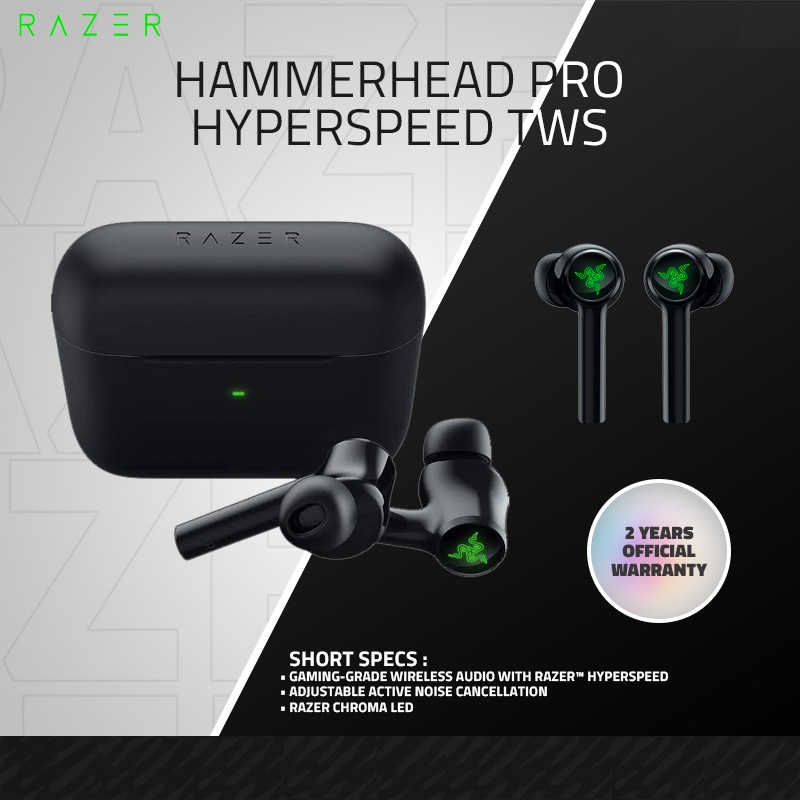 Tai nghe không dây Razer Hammerhead Pro HyperSpeed-Earbuds - Hàng chính hãng