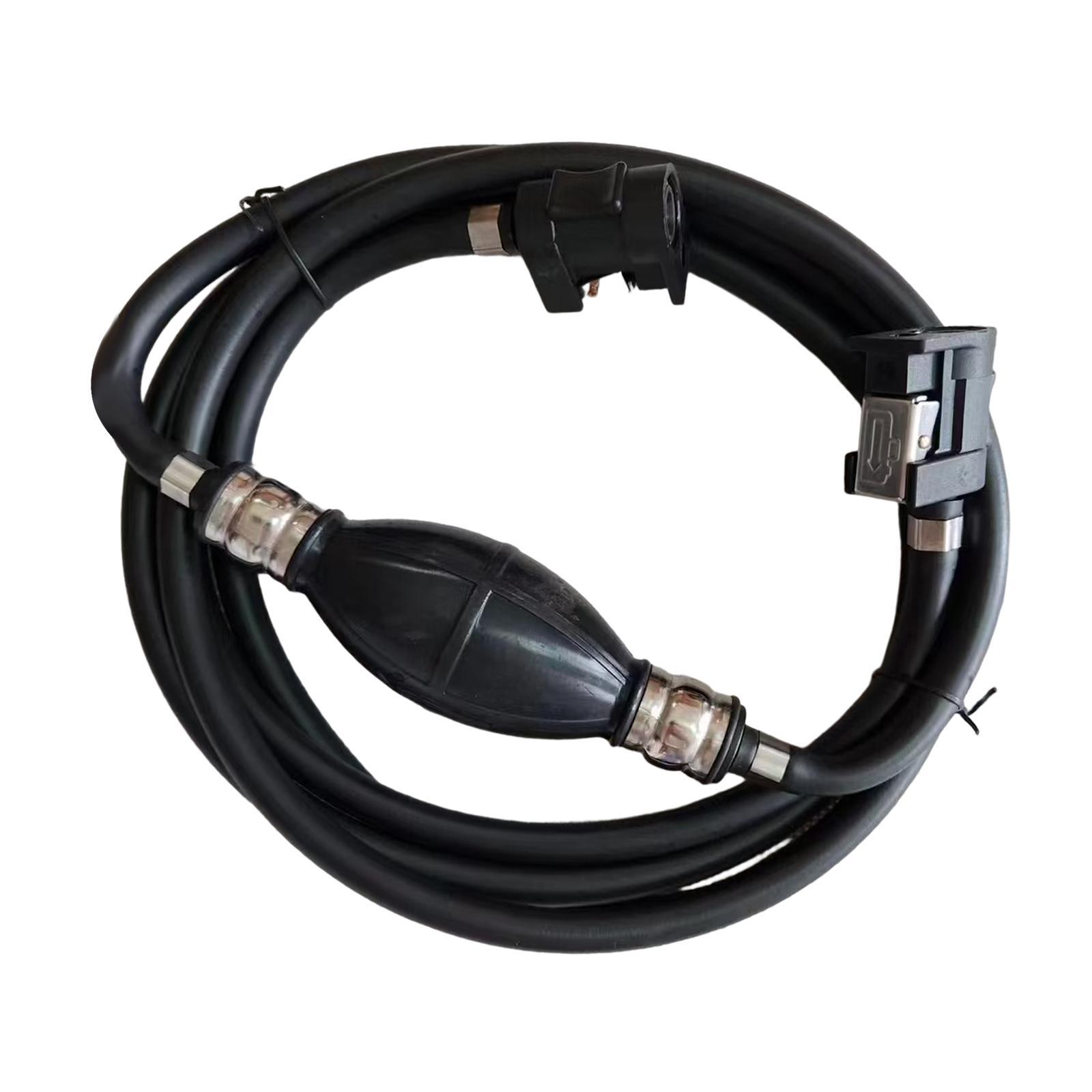 Marine Fuel Line Replacement Rubber with Primer Bulb Connector for Outboard Marine Boat Motor Professional Easy Installation