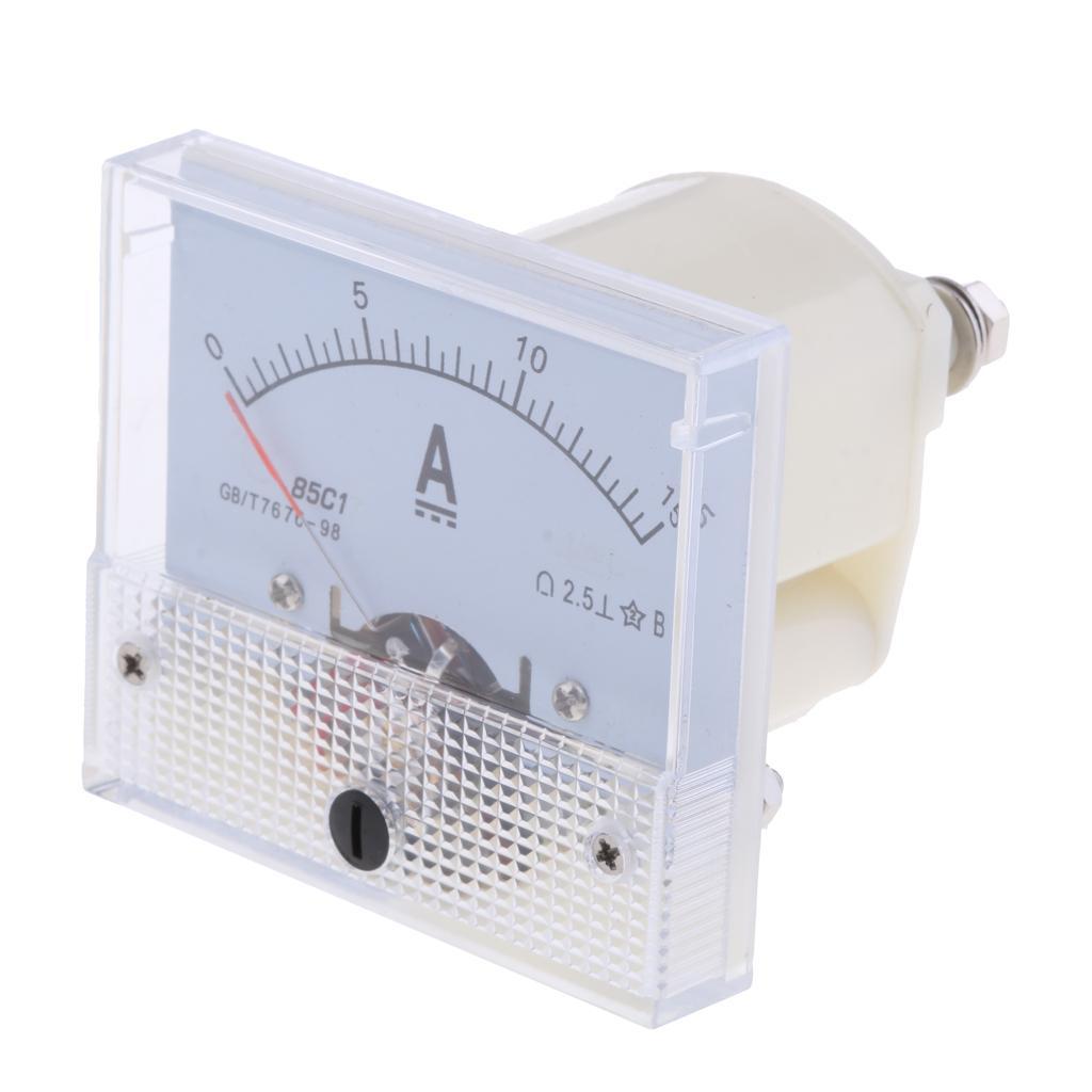2x DC Analog Amp Meter Ammeter Current Panel Ampere Milliammeter 0-15A 0-20V