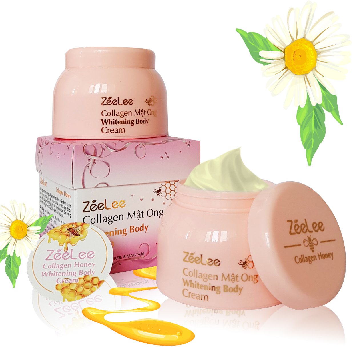 ZEELEE COLLAGEN MẬT ONG WHITENING BODY CREAM 200G