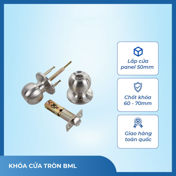 Khóa cửa panel phòng sạch tay nắm tròn