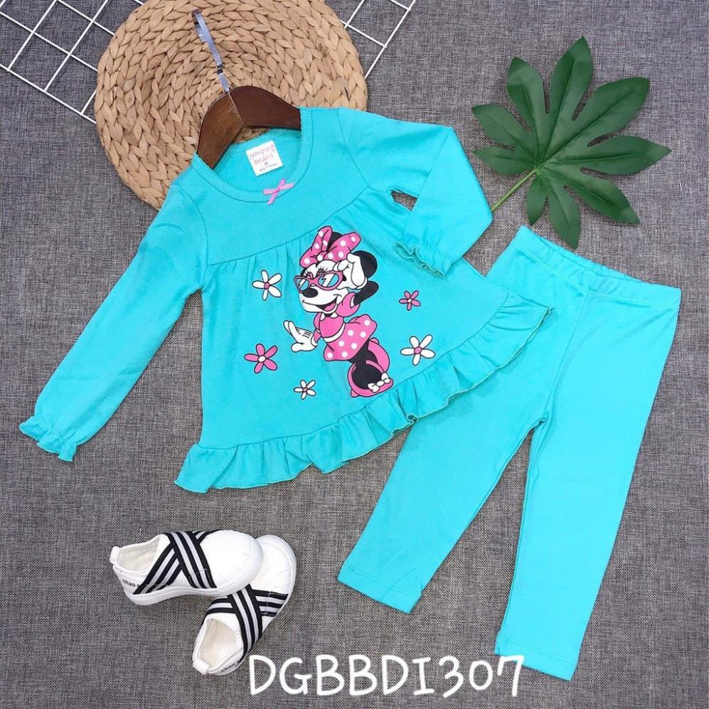 Bộ dài tay cho bé gái dáng babydoll - Bộ quần áo bé gái -