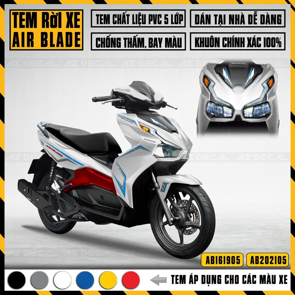 Tem Rời Airblade 2016-2021 Mẫu Tem Chỉ Cách Điệu | AB05 | Decal Chế Chất Liệu PVC Cao Cấp Chống Nước, Chống Bay Màu - Xanh,2016- 2019