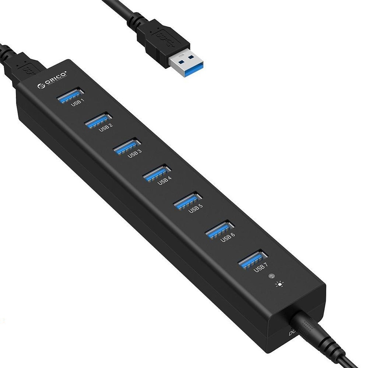 Bộ chia USB HUB 7 cổng USB 3.0 - Orico H7013-U3-AD - Hàng Chính Hãng