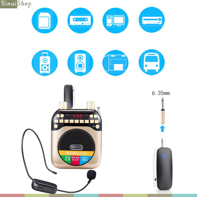 XXD-18 - Micro Trợ Giảng Không Dây UHF Cho Loa Trợ Giảng, Amply, Thiết Bị Thu Phát