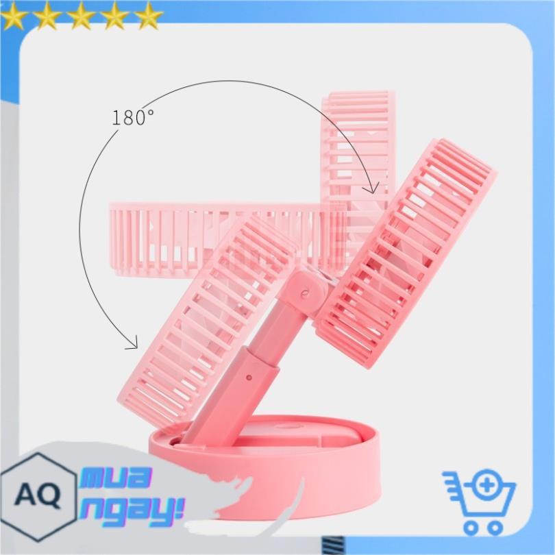 ️Tích Điện 3H️Quạt Mini Để Bàn Sạc Tích Điện Gấp Gọn USB Fan A9, Siêu Tiện Dụng Cho Mùa Hè 2021