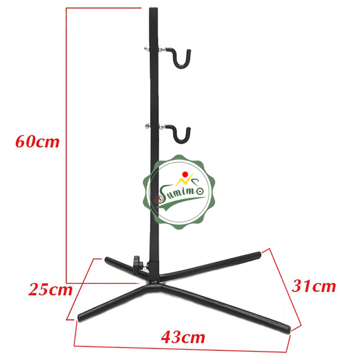 Chống xe đạp chữ X 2 móc