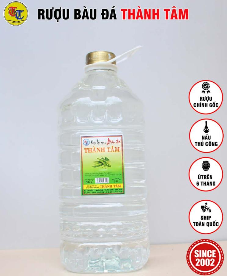Đặc Sản Bình Định - Rượu Bàu Đá Thành Tâm Đậu Xanh 5 Lit - OCOP 3 Sao