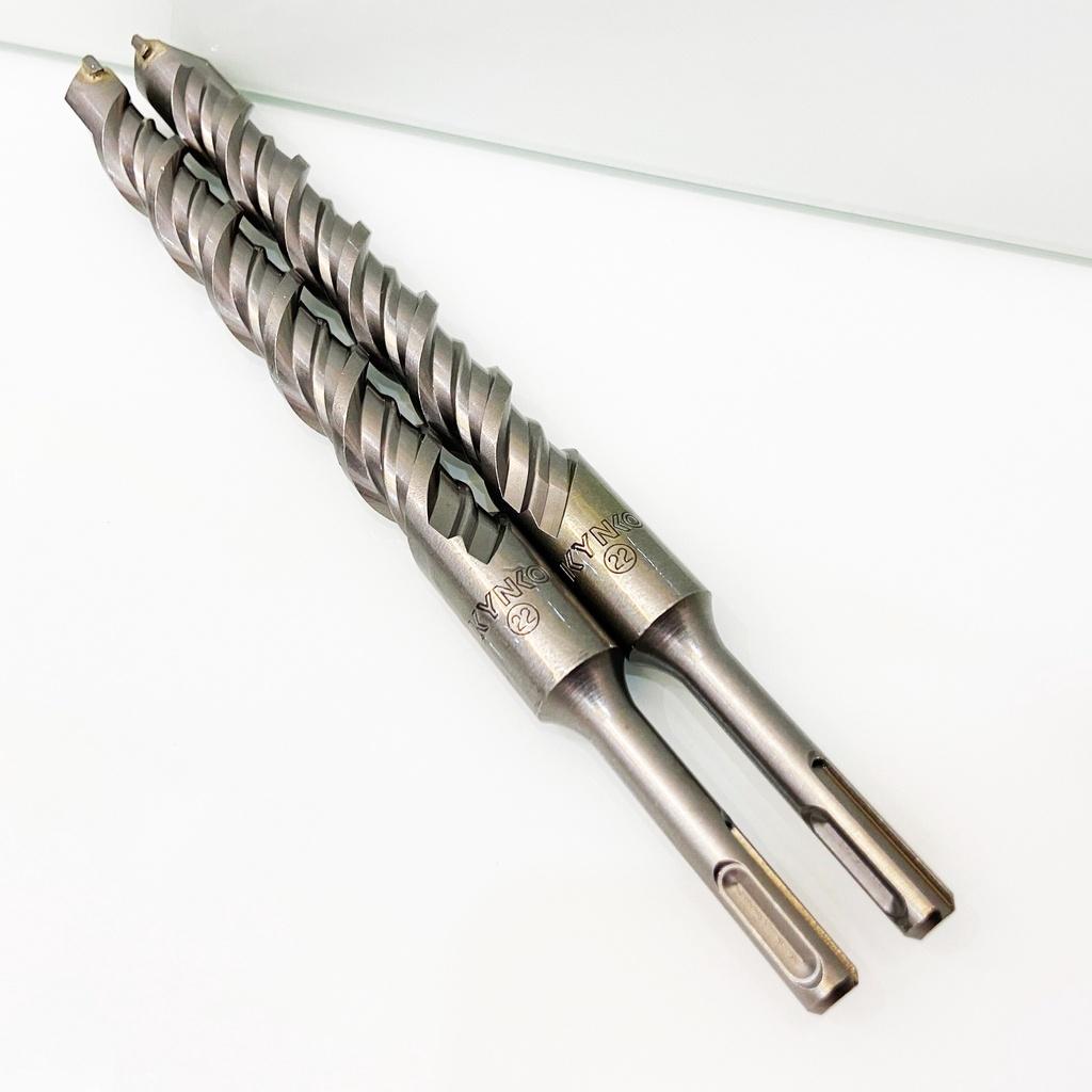 MŨI KHOAN BÊ TÔNG SDS ĐƯỜNG KÍNH PHI Ø22 DÀI 260MM XUYÊN TƯỜNG ĐẦU DẸT KYNKO MKBTXT-22260