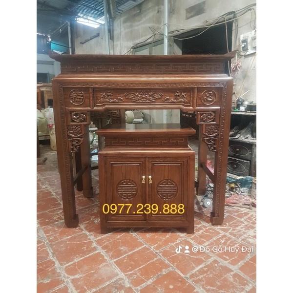 bộ bàn thờ gỗ sồi 117cm