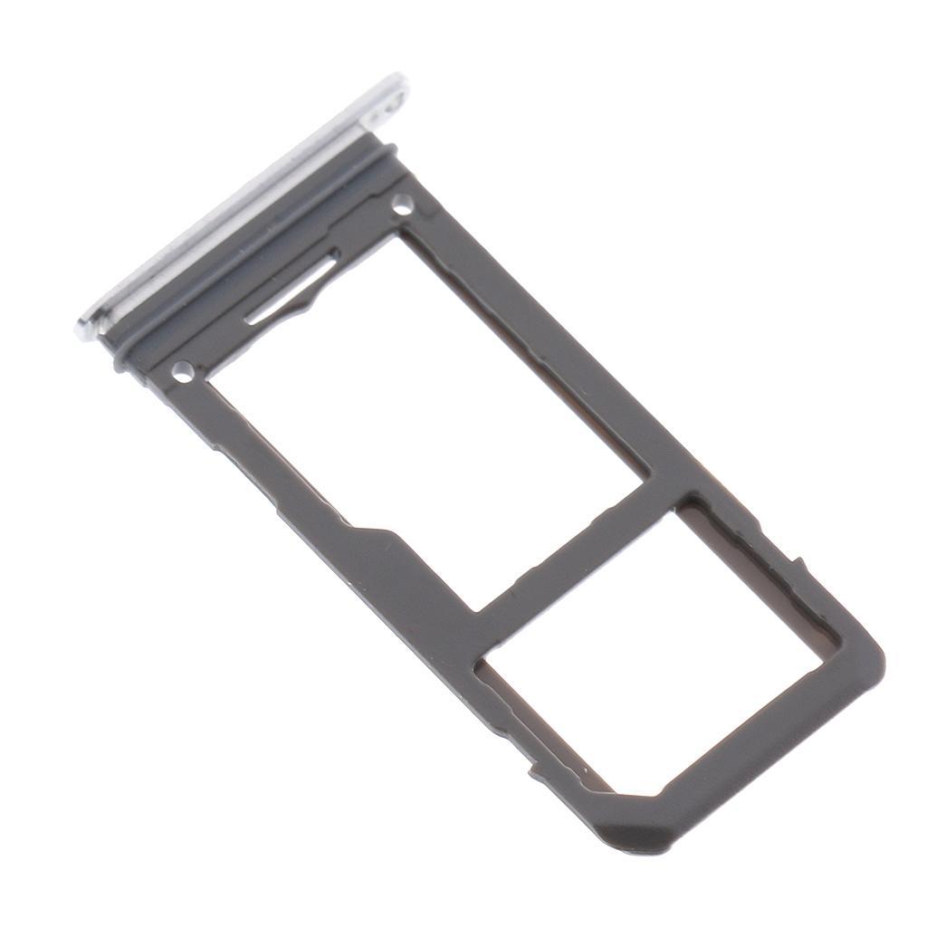 2xSIM Card + Micro SD Card Holder Tray for Samsung Galaxy S8 S8Plus Silver