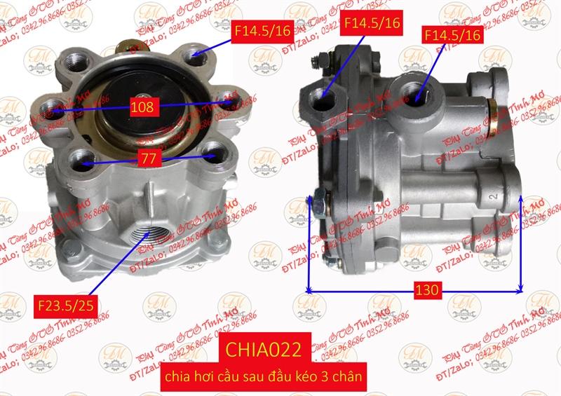 chia hơi cầu sau đầu kéo 3 chân