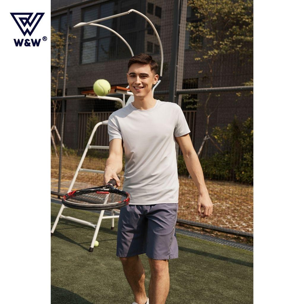 Áo Tshirt Nam Tay Ngắn W&amp;W Chất Vải Coolmax Cao Cấp, Thoáng Khí, Đanh Mịn Thoải Mái Trong Mọi Hoạt Động WTS56R