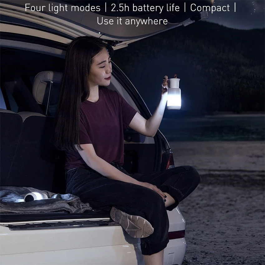 Đèn Mini Pin Sạc Tiện Dụng Baseus Starlit Night Car Emergency Light (500mAh Rechargeable, 4 Light Mode, Magnetic Holder)