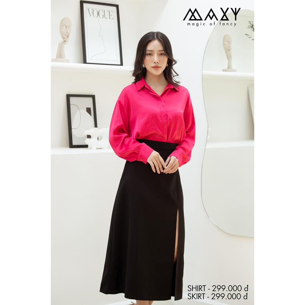 Chân váy dài xẻ cao cutout skirt Maxy Workshop