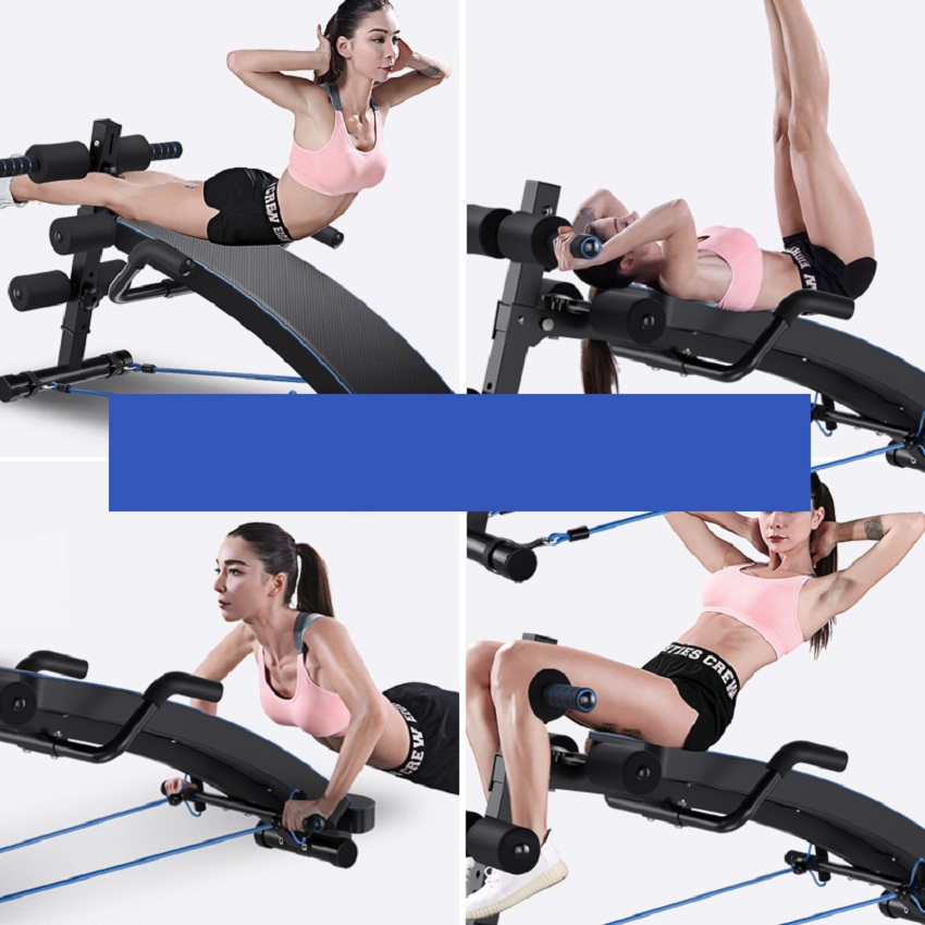 Máy tập thể hình đa năng, Ghế tập cơ bụng ghế tập gym thể thao gấp gọn da PU cao cấp