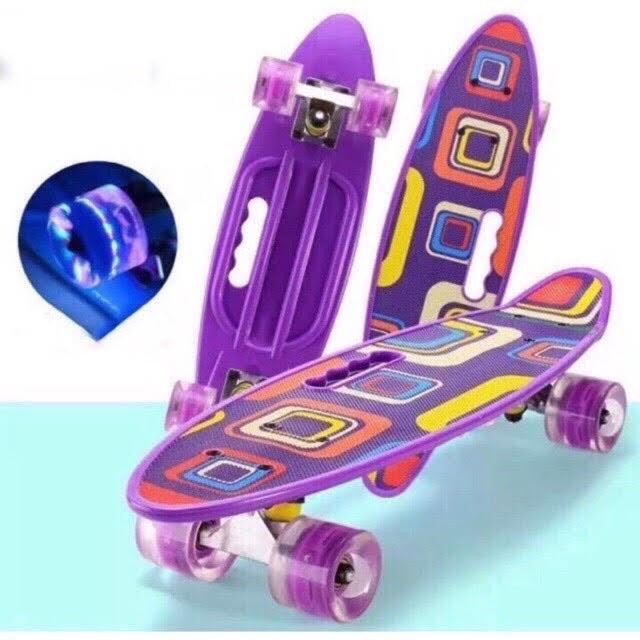 Ván Trượt Skateboard Keentore Penny Cầm Tay Nhiều Màu Có Đèn Led