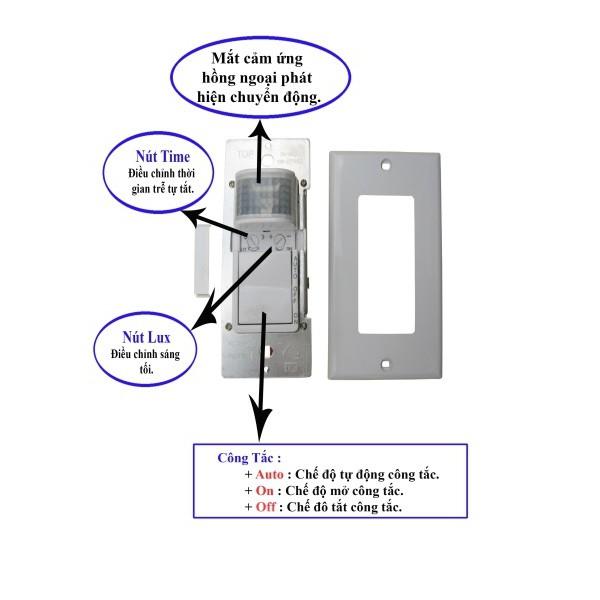 Giải Pháp Đèn Tự Động Cầu Thang Công Tắc Cảm Ứng Hồng Ngoại Âm Tường