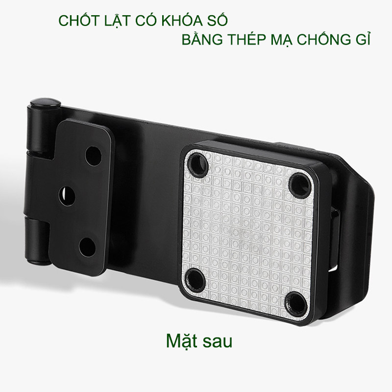 Chốt lật có khóa số dùng cho cửa, hòm, tủ, ngăn kéo bàn, bằng thép mạ chống gỉ