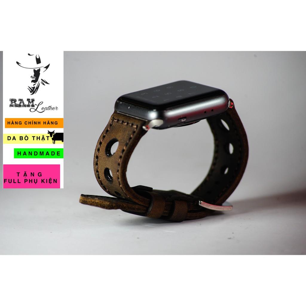 Dây đồng hồ RAM Leather da bò handmade - RAM d1 nâu đất