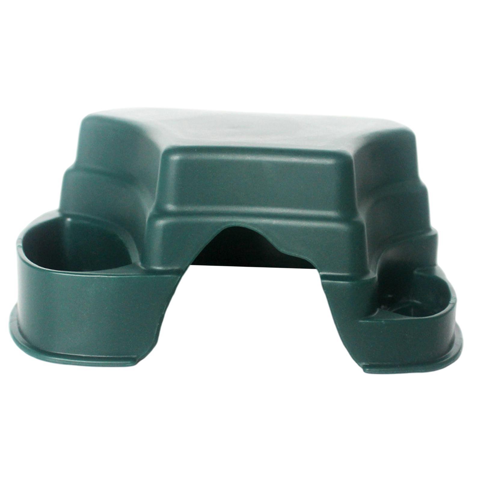 Plastic Reptile Hide Box with 2 Sinks Ornament for Gecko Leopard Small Snake Rodents