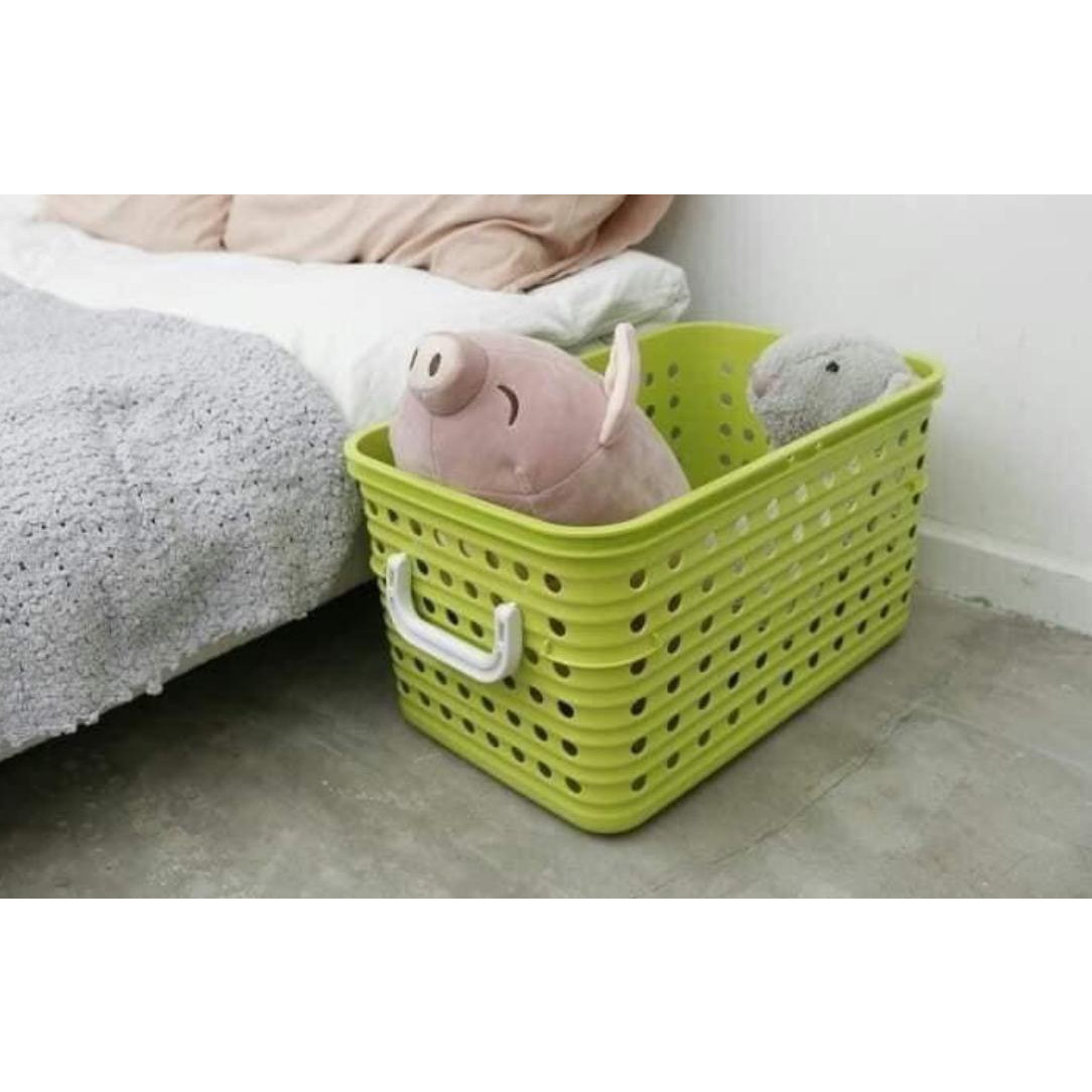 Giỏ nhựa đựng đồ có quai xách hai bên hàng cao cấp nội địa Nhật  - ANTH229