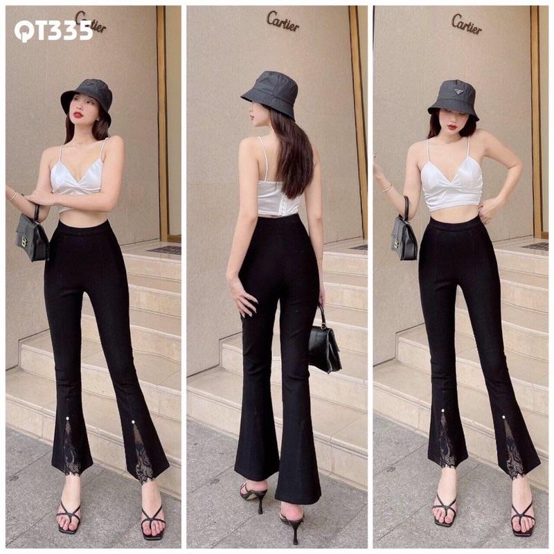 Quần tây nữ lưng cao vải co giãn siêu tôn dáng