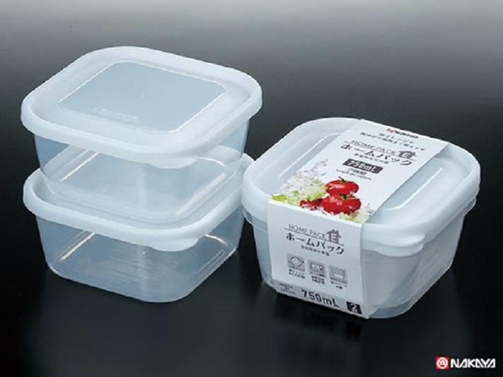 Bộ 2 sản phẩm hộp nhựa cao cấp đựng thực phẩm an toàn, tiện lợi dung tích 750ml - Hàng nội địa Nhật Bản.