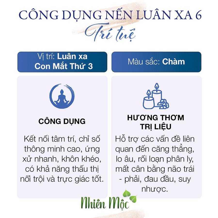 Nến thơm Luân Xa Trí tuệ Nhiên Mộc | An toàn | Không khói