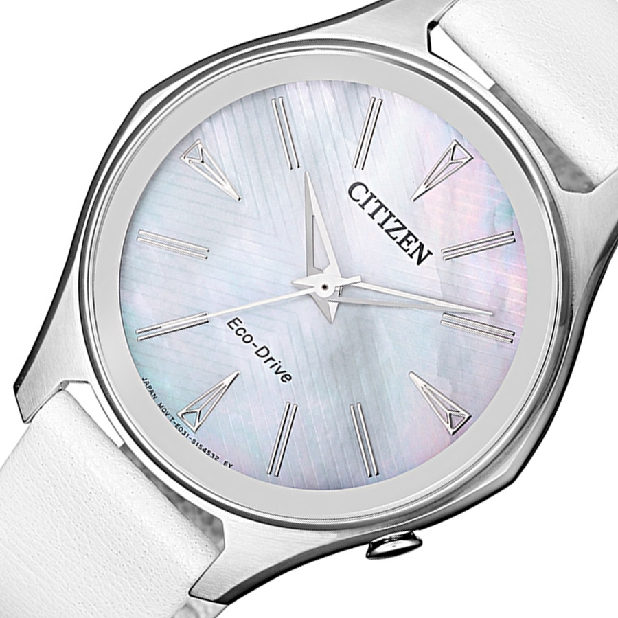 Đồng Hồ Nữ Citizen Dây Da EM0597-12D - Mặt Xà Cừ