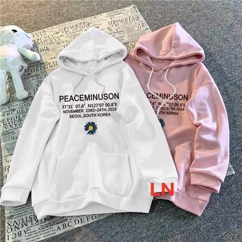 Áo hoodie hoa cúc nhỏ 3 dòng chữ DA6