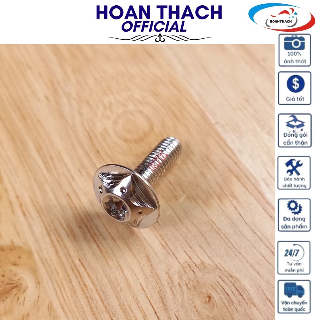 Ốc Salaya 6L20 đầu dù cho mọi loại xe máy, SP017600