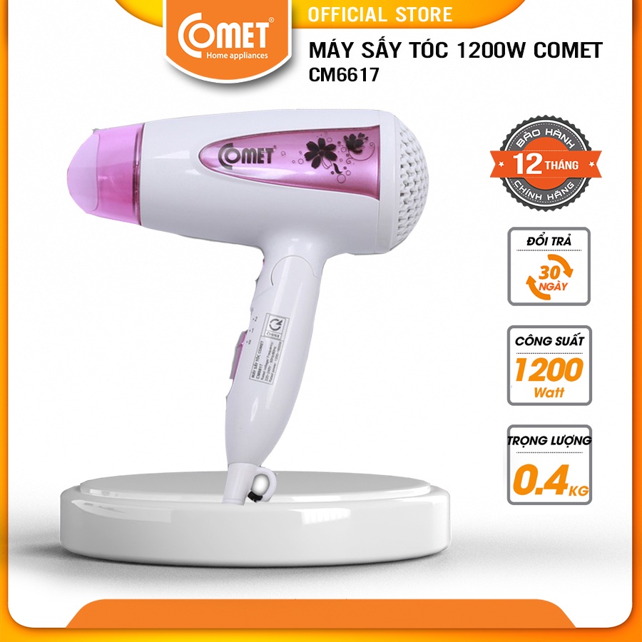 Máy sấy tóc 1600W Comet CM6617 giao màu ngẫu nhiên hàng chính hãng