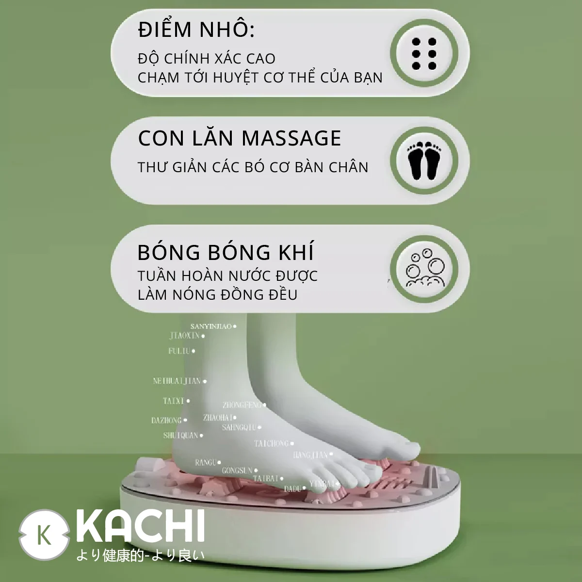 Bồn ngâm chân hồng ngoại massage xếp gọn Kachi MK344 - Hàng chính hãng