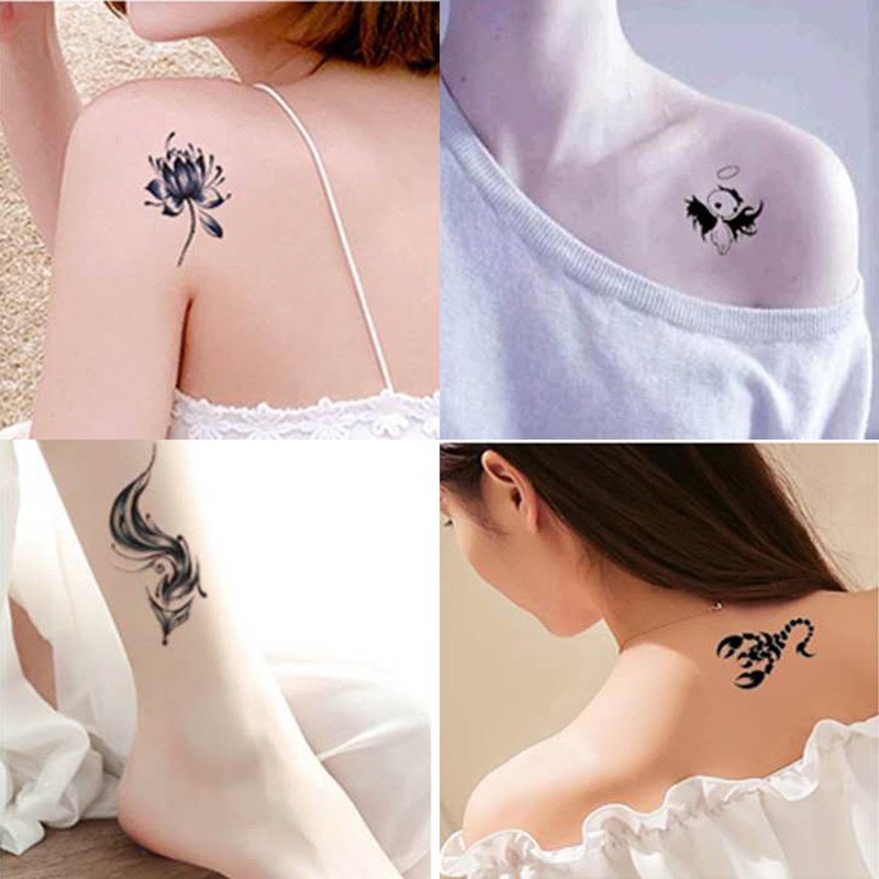 Bộ 30 Miếng Dán Hình Xăm Siêu Xinh, Hình Xăm Đẹp, Hình Xăm Mini Thời Trang HX1