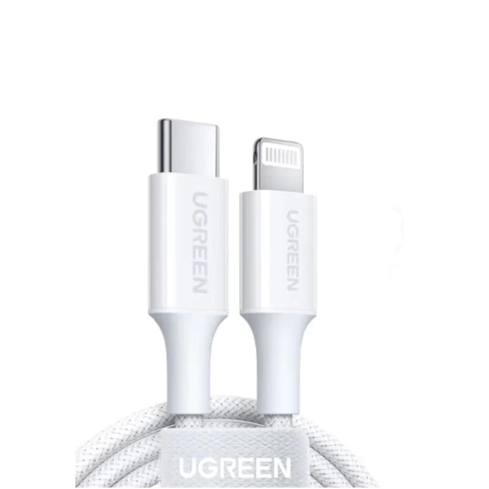 Ugreen USB-C sang cổng sạc dành cho iphone 90447 1M màu trắng Cáp sạc - truyền dữ liệu Hàng chính hãng